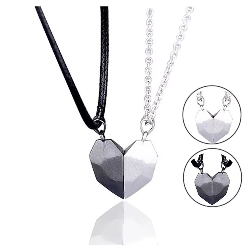 Magnetic Heart Couple Necklaces