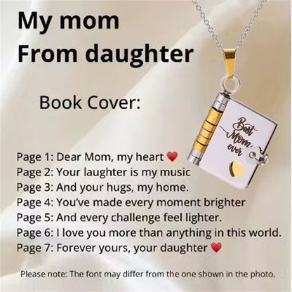 Openable Book Locket Necklace