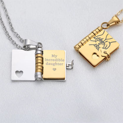 Openable Book Locket Necklace