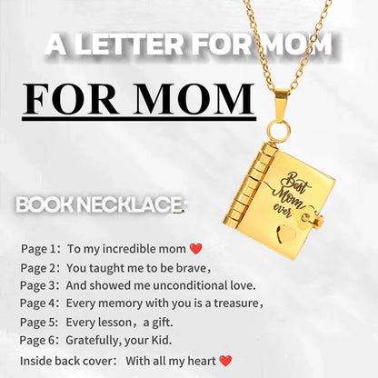 Openable Book Locket Necklace