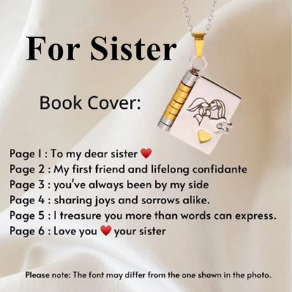 Openable Book Locket Necklace