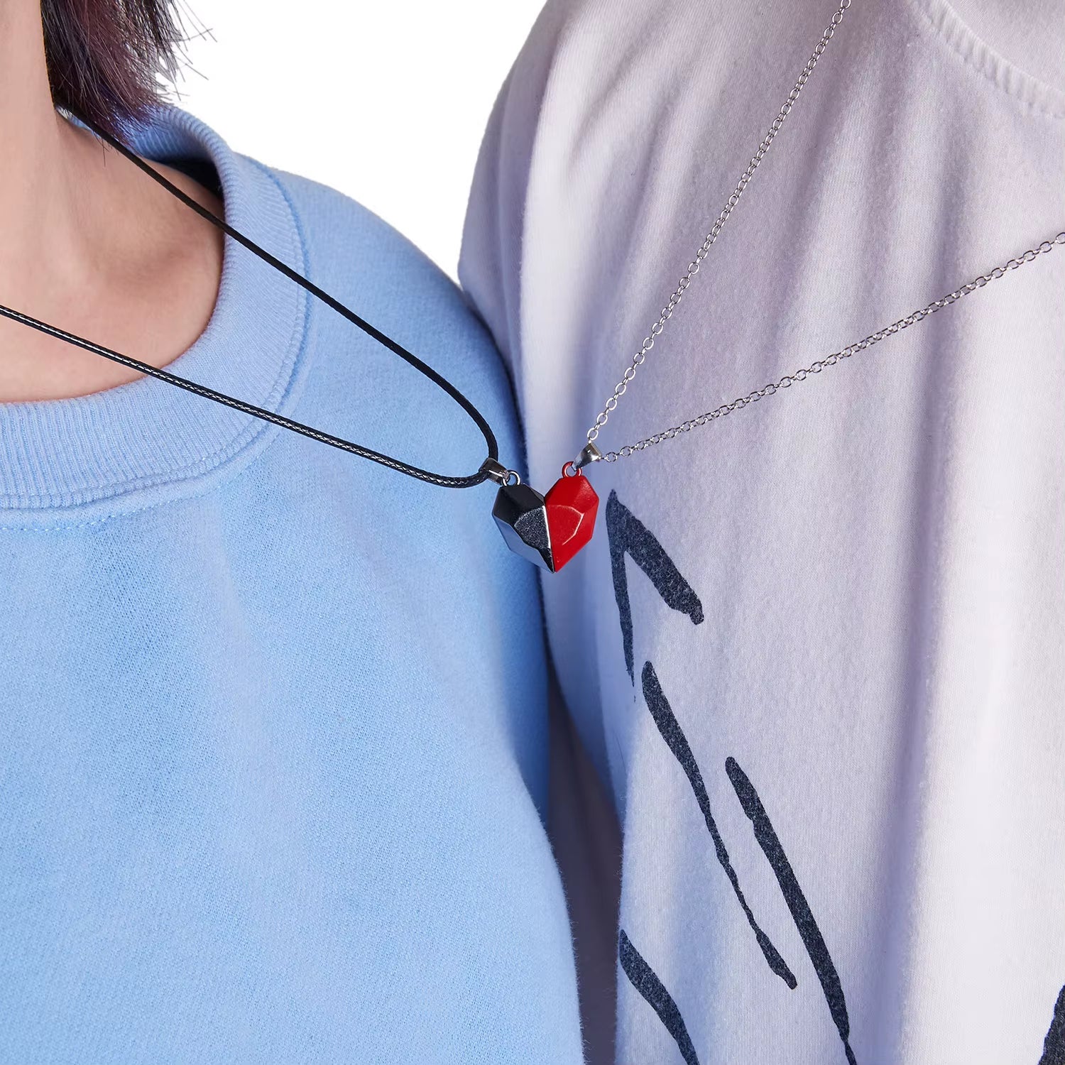 Magnetic Heart Couple Necklaces