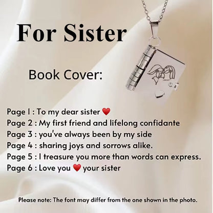 Openable Book Locket Necklace