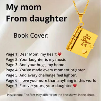 Openable Book Locket Necklace